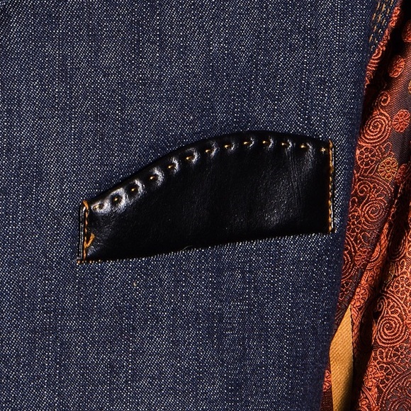 Blue Denim IL Canto 2Pc Vested Denim Jean Dress Casual Mens Walking Suit - Picture 2 of 8